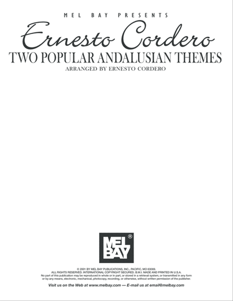 Ernesto Cordero - Two Popular Andalusian Themes Acoustic Guitar scores gallery preview page 2