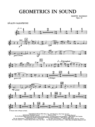 Geometrics in Sound, Op. 29: E-flat Alto Saxophone