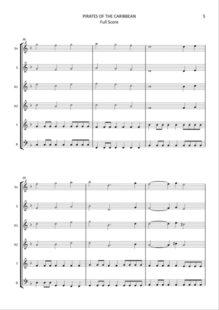 Pirates Of The Caribbean Recorder scores gallery preview page 6