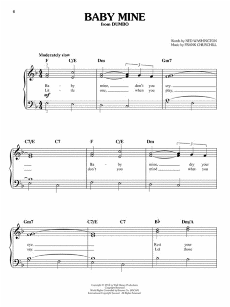 First 50 Disney Songs You Should Play on the Piano Easy Piano scores gallery preview page 4
