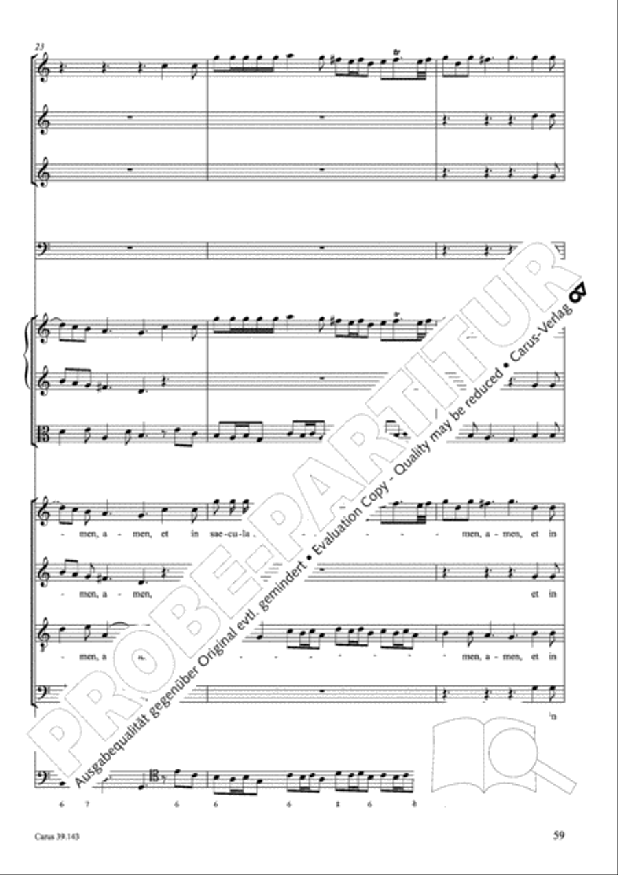 Magnificat in C major 4-Part scores gallery preview page 60