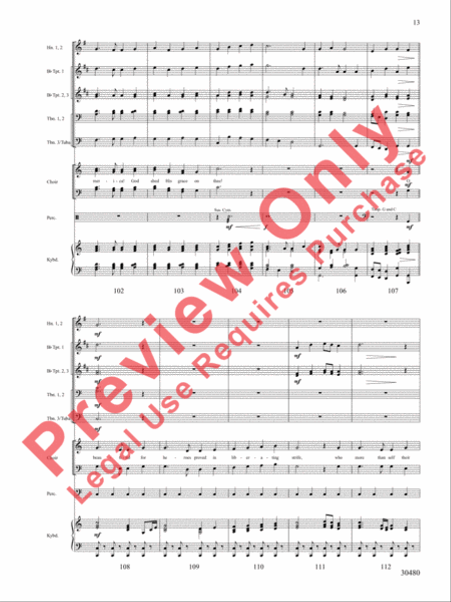 A Tribute to the Armed Services (A Medley) Choir scores gallery preview page 14