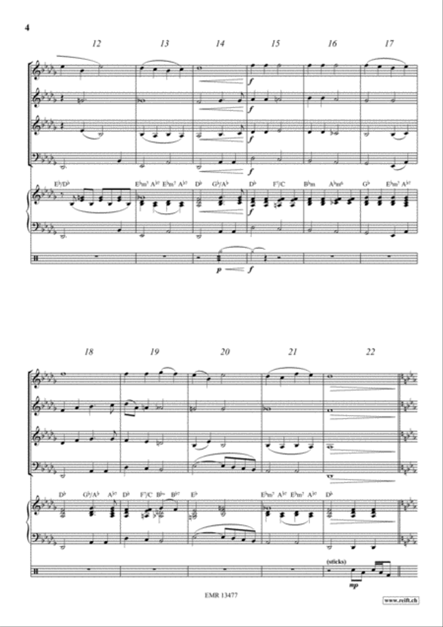 Aura Lee Woodwind Quartet scores gallery preview page 4