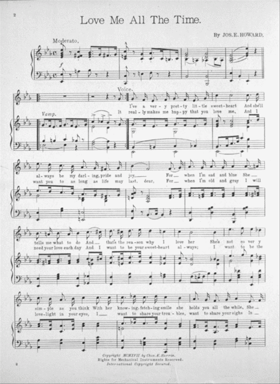 Love Me All the Time Voice scores gallery preview page 2