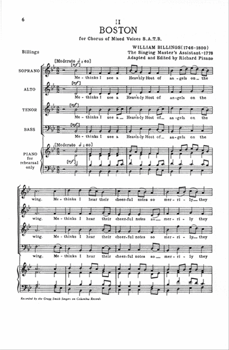 Two Christmas Anthems (Bethlehem and Boston) 4-Part scores gallery preview page 5