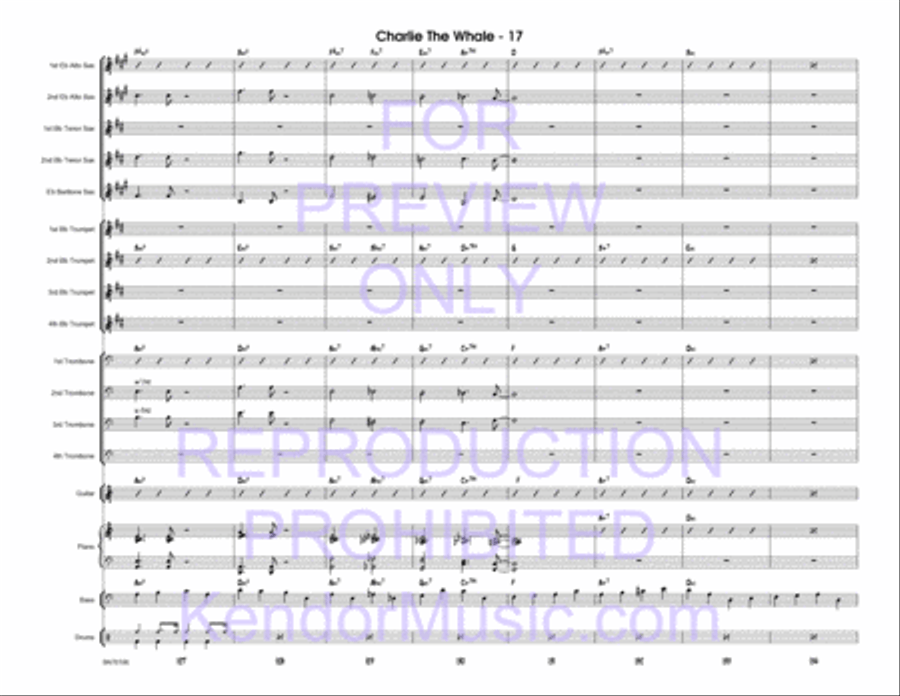 Charlie The Whale (Full Score) Jazz Ensemble scores gallery preview page 18
