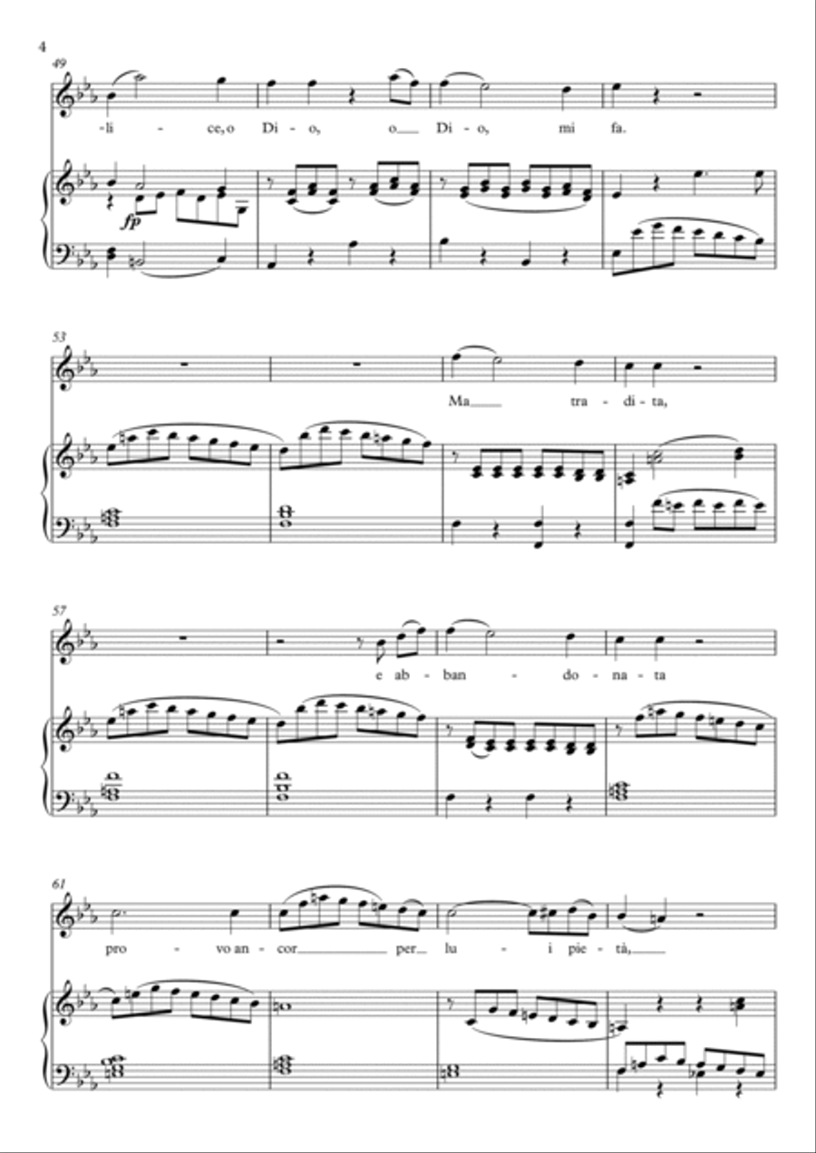 Mi tradi quell'alma ingrata - Don Giovanni (Eb Major) Soprano Voice scores gallery preview page 5