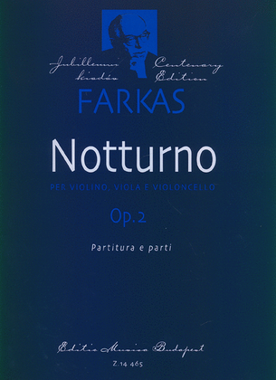 Book cover for Notturno per violino, viola e violoncello op.2