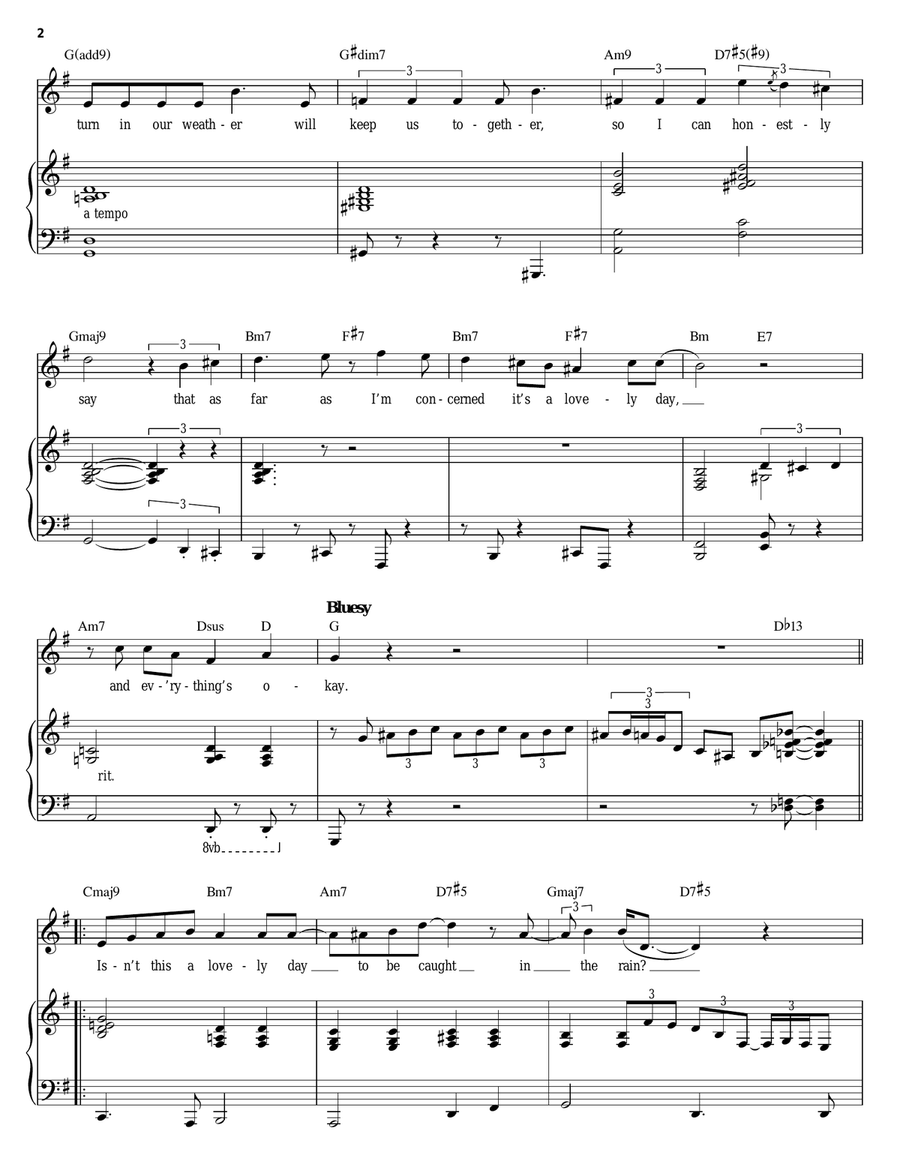 Isn't This A Lovely Day (To Be Caught In The Rain?) Piano, Vocal scores gallery preview page 2