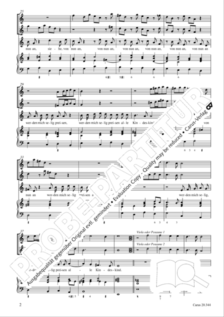 All my spirit exalts my Saviour (Meine Seele erhebt den Herren) Soprano Voice scores gallery preview page 3