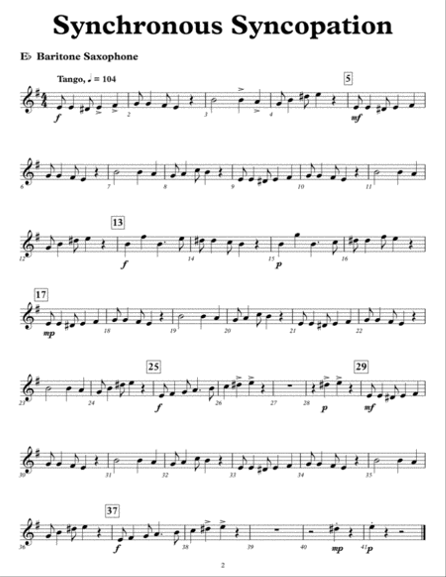 Create A Quartet, Volume 2, Tuba, Eb Baritone Sax, Bb Bass Clarinet Clarinet Quartet scores gallery preview page 4