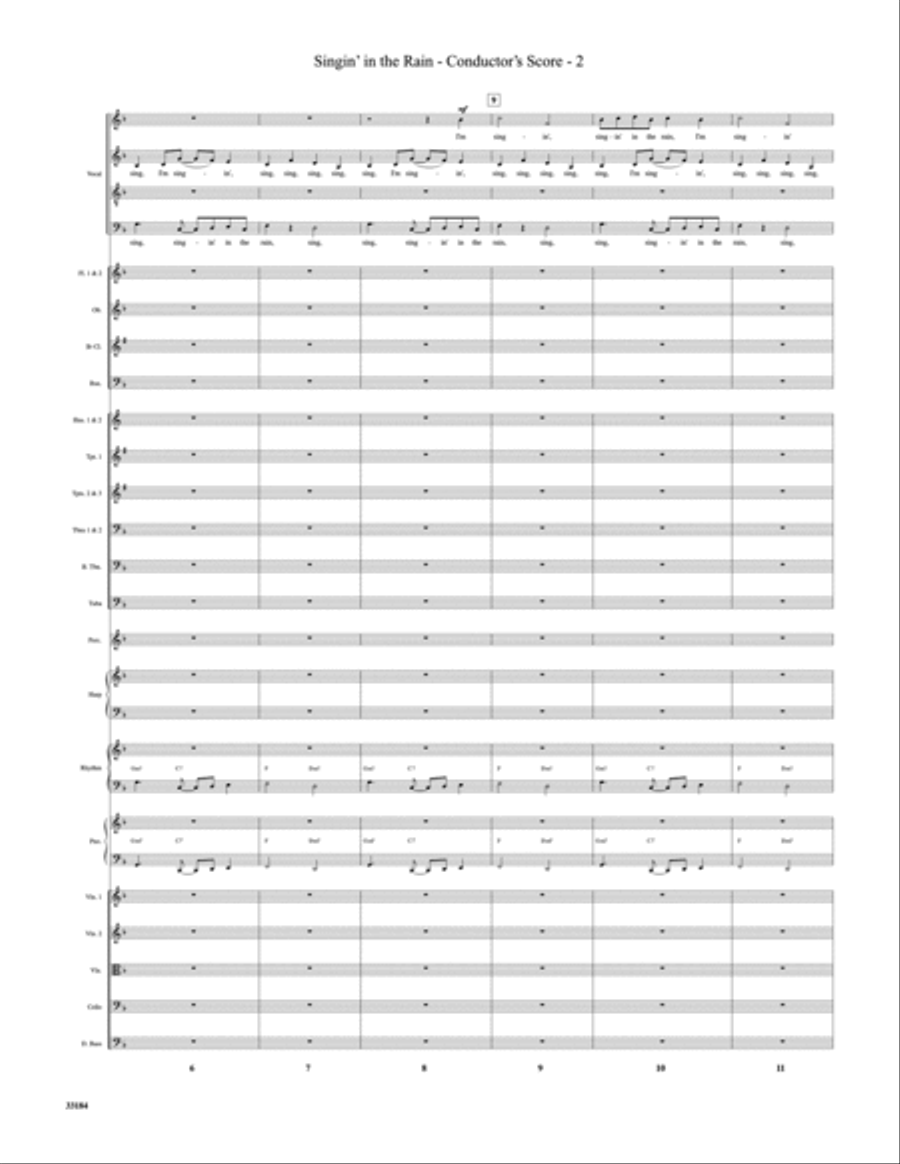 Singin' in the Rain Singin' in the Rain Choir scores gallery preview page 3