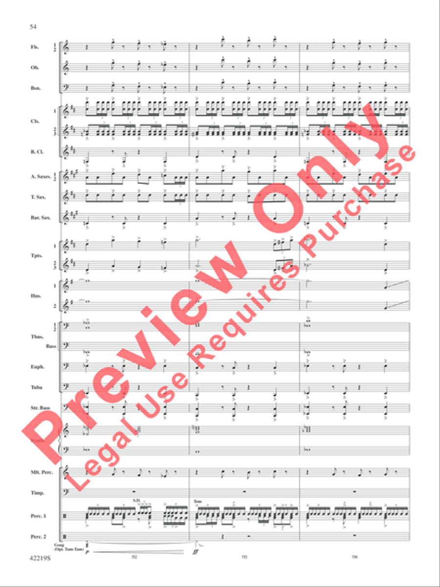 Man of Steel, Suite from Concert Band scores gallery preview page 55