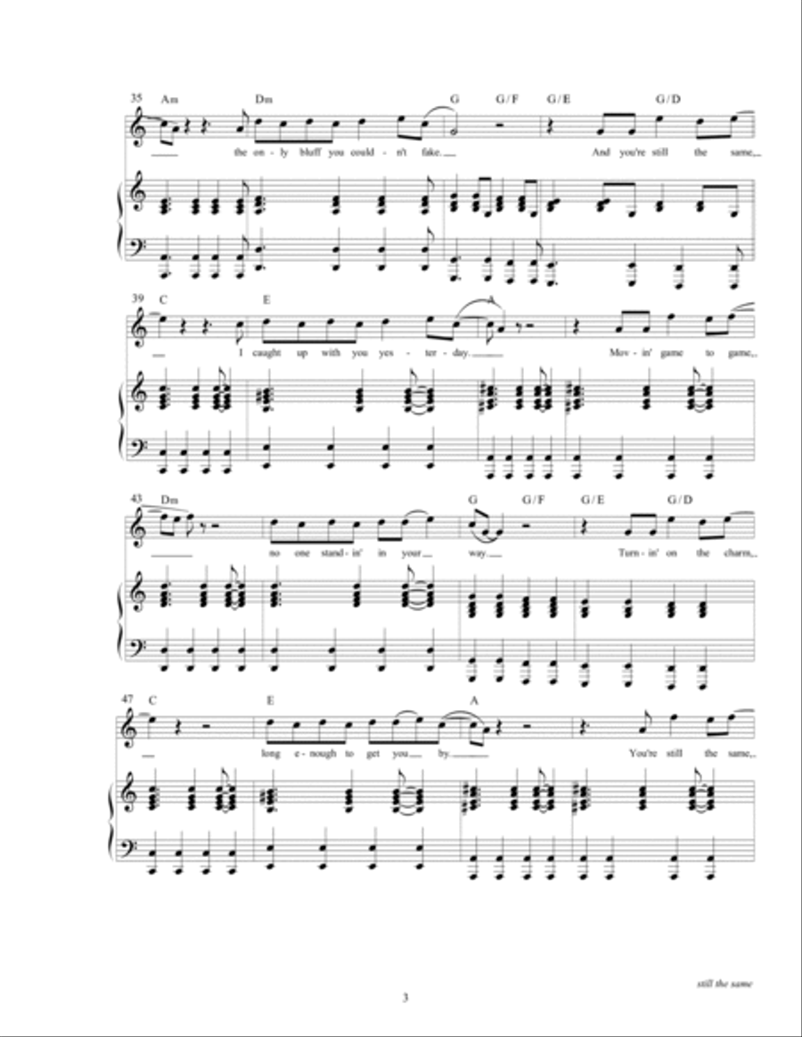 Still The Same Piano, Vocal, Guitar scores gallery preview page 5