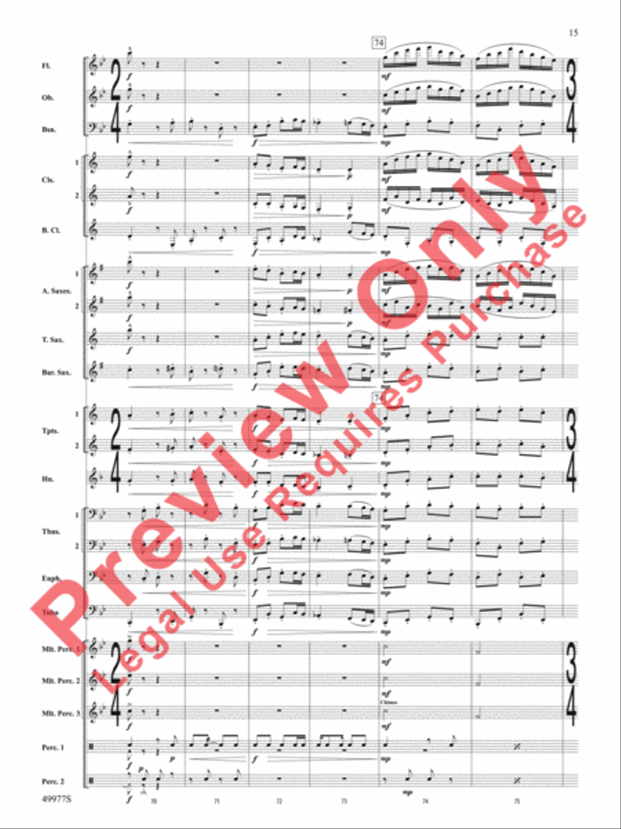 Tha Mi Sgìth Concert Band scores gallery preview page 16
