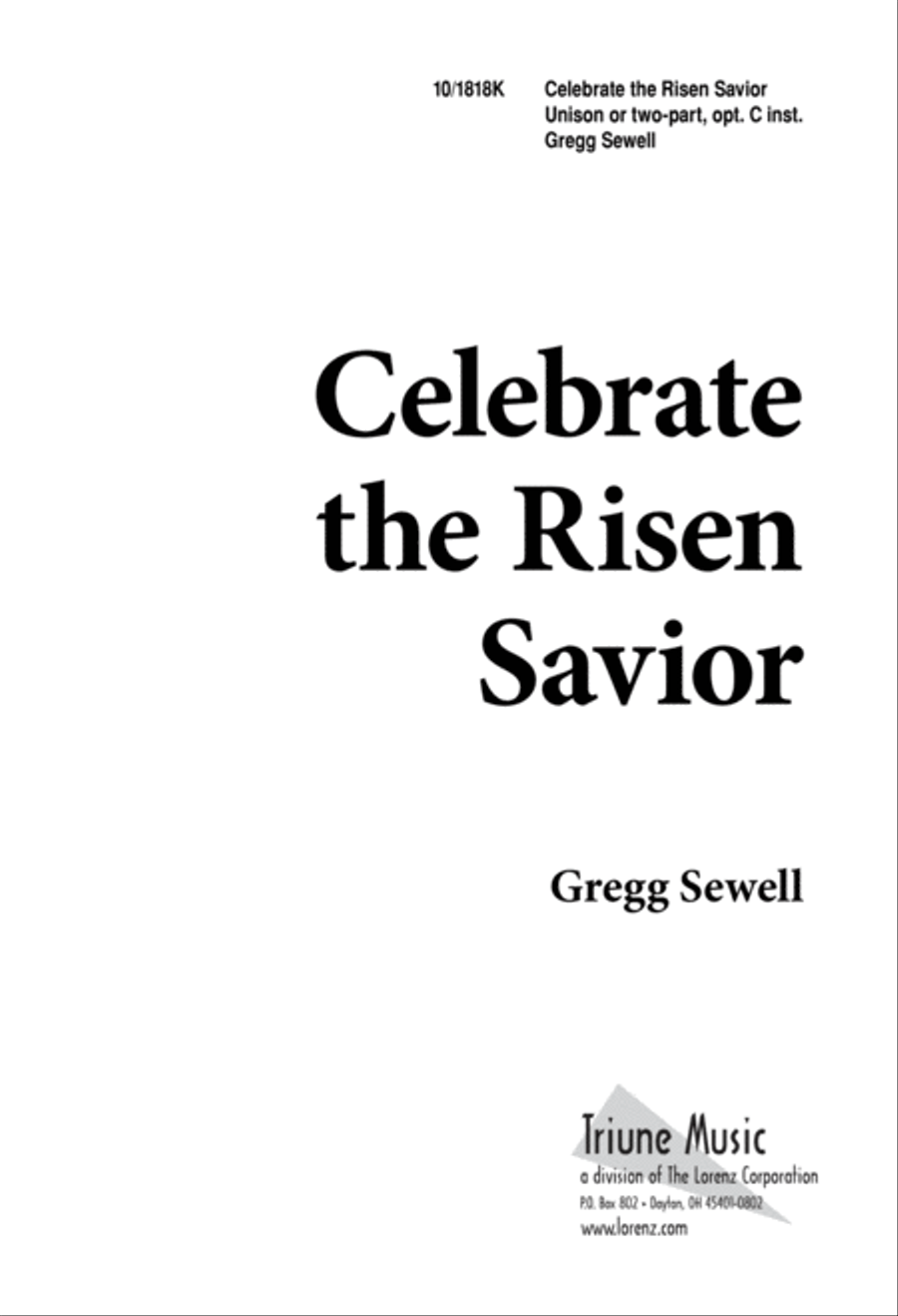 Celebrate the Risen Savior Unison Choir scores gallery preview page 1