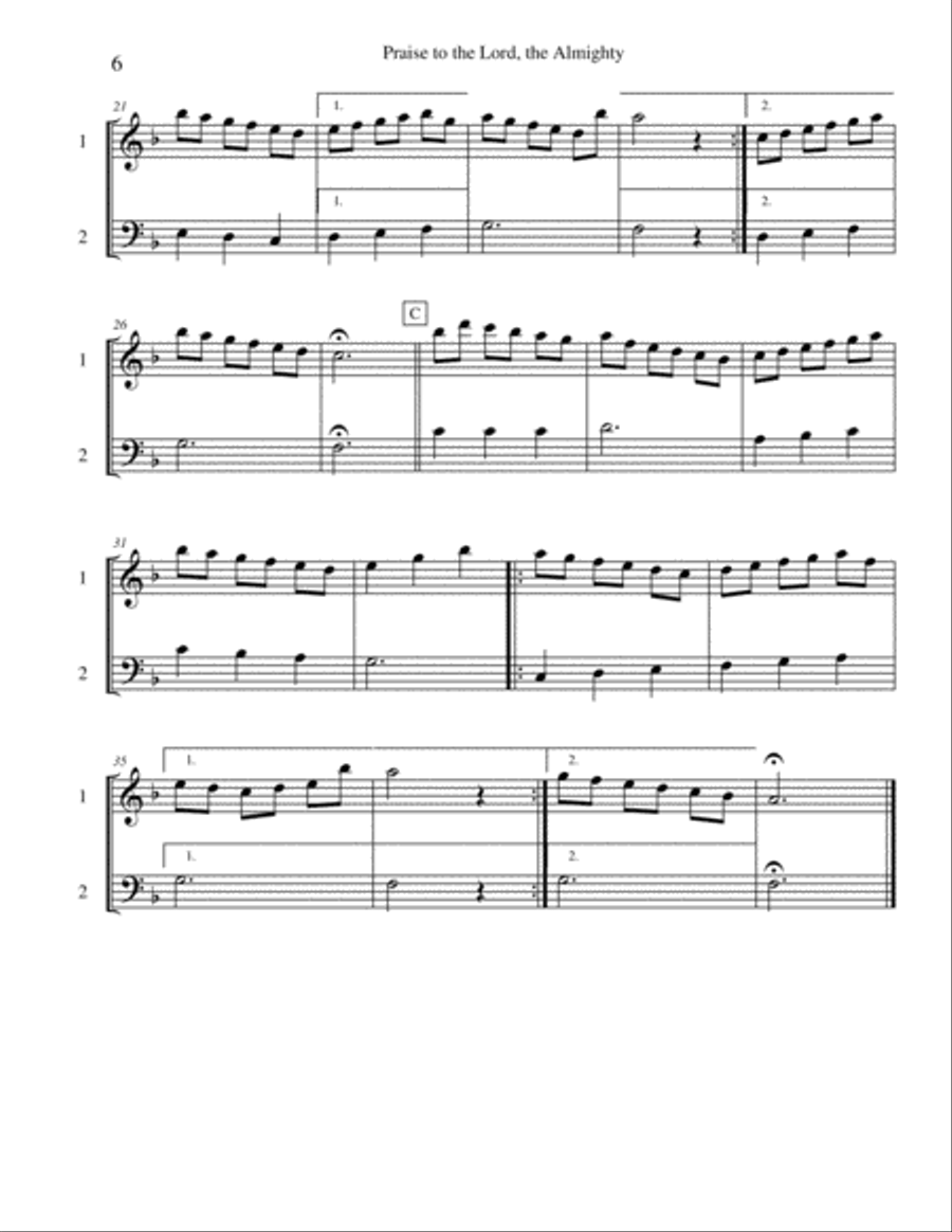 Ten Selected Hymns for the Performing Duet, Vol. 8 - flute and trombone or euphonium