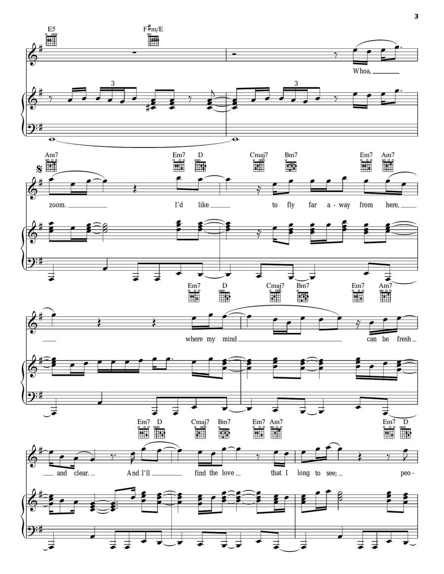 Zoom Piano, Vocal, Guitar scores gallery preview page 3
