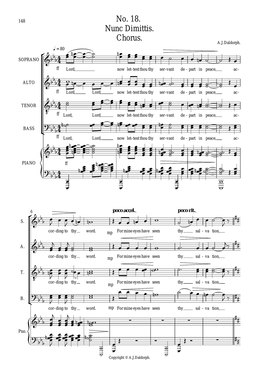 Nunc Dimittis (from Songs of Hope and Creation)