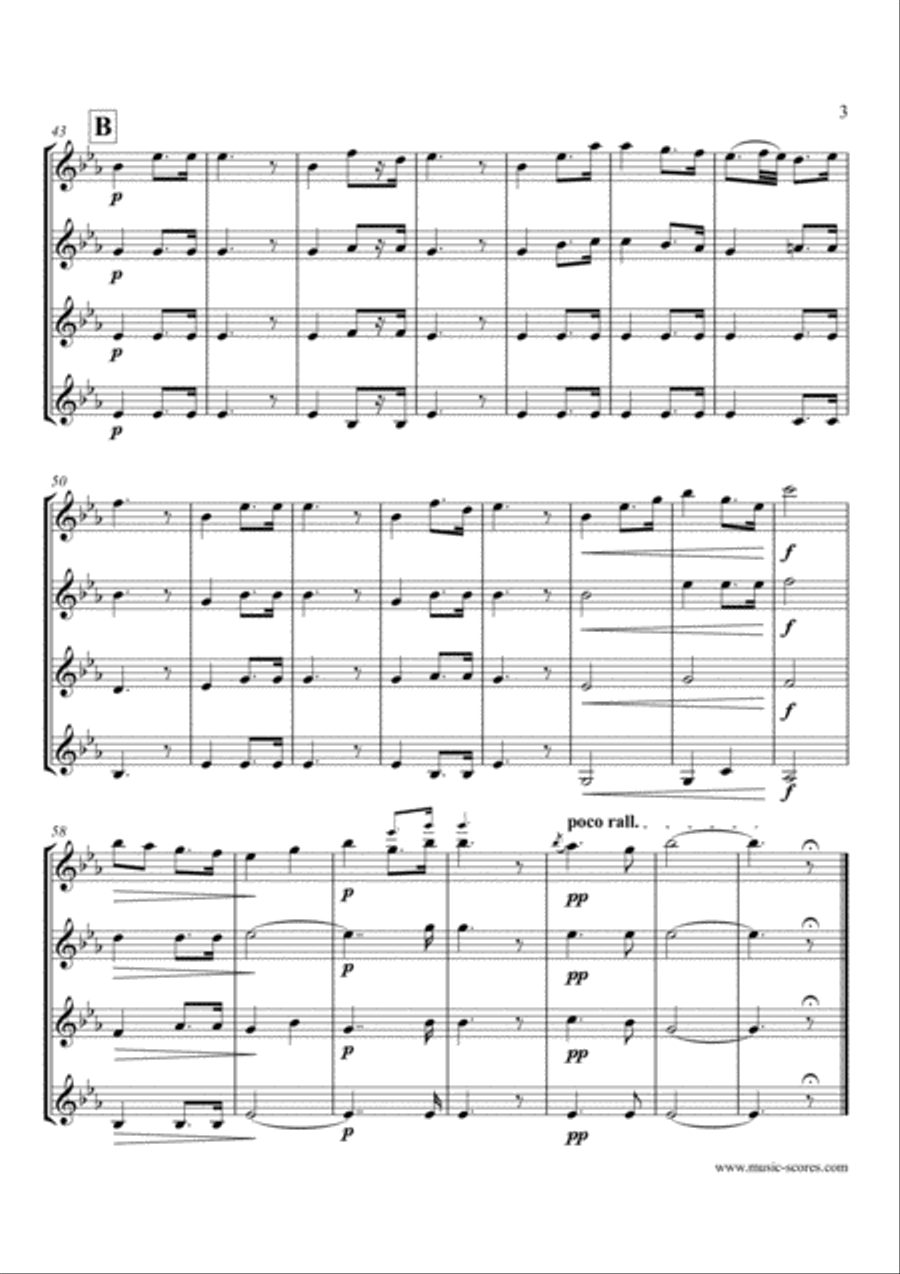 Wedding March from Lohengrin - 4 Trumpets Trumpet Solo scores gallery preview page 3
