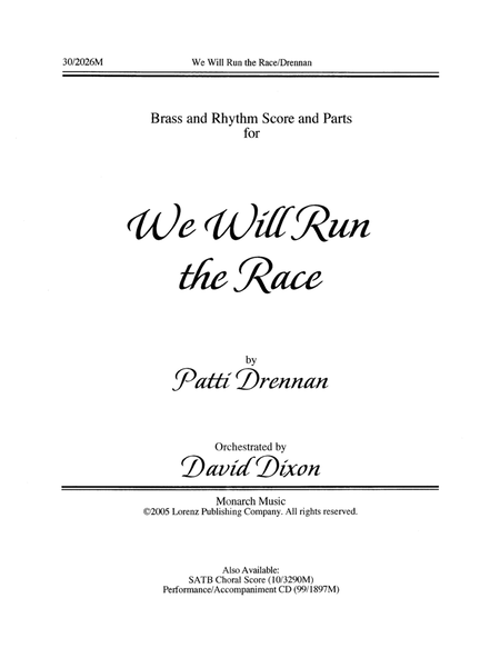 We Will Run the Race - Brass and Rhythm Score and Parts