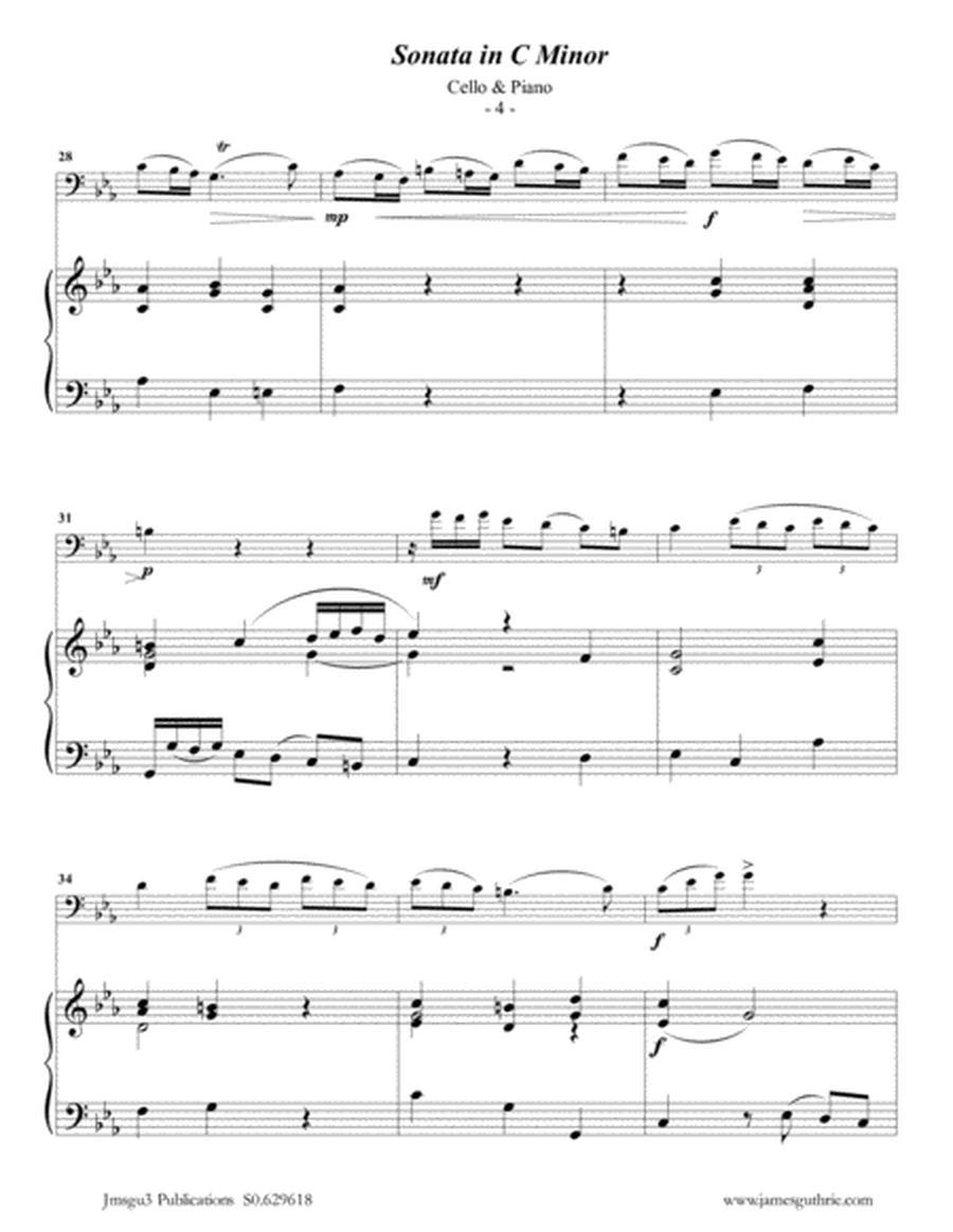Telemann: Sonata in C Minor for Cello & Piano image number null