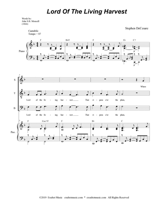 Lord Of The Living Harvest (SATB)