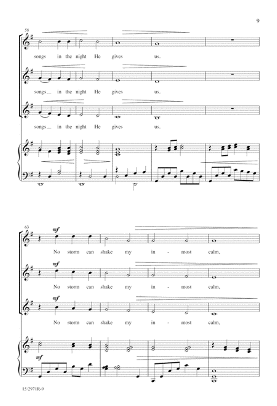 How Can I Keep From Singing? SSA scores gallery preview page 9