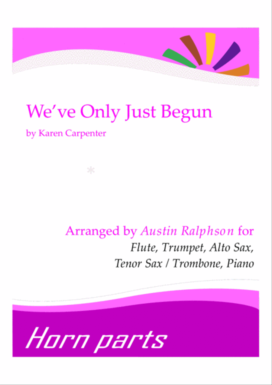 We've Only Just Begun Flute scores gallery preview page 1