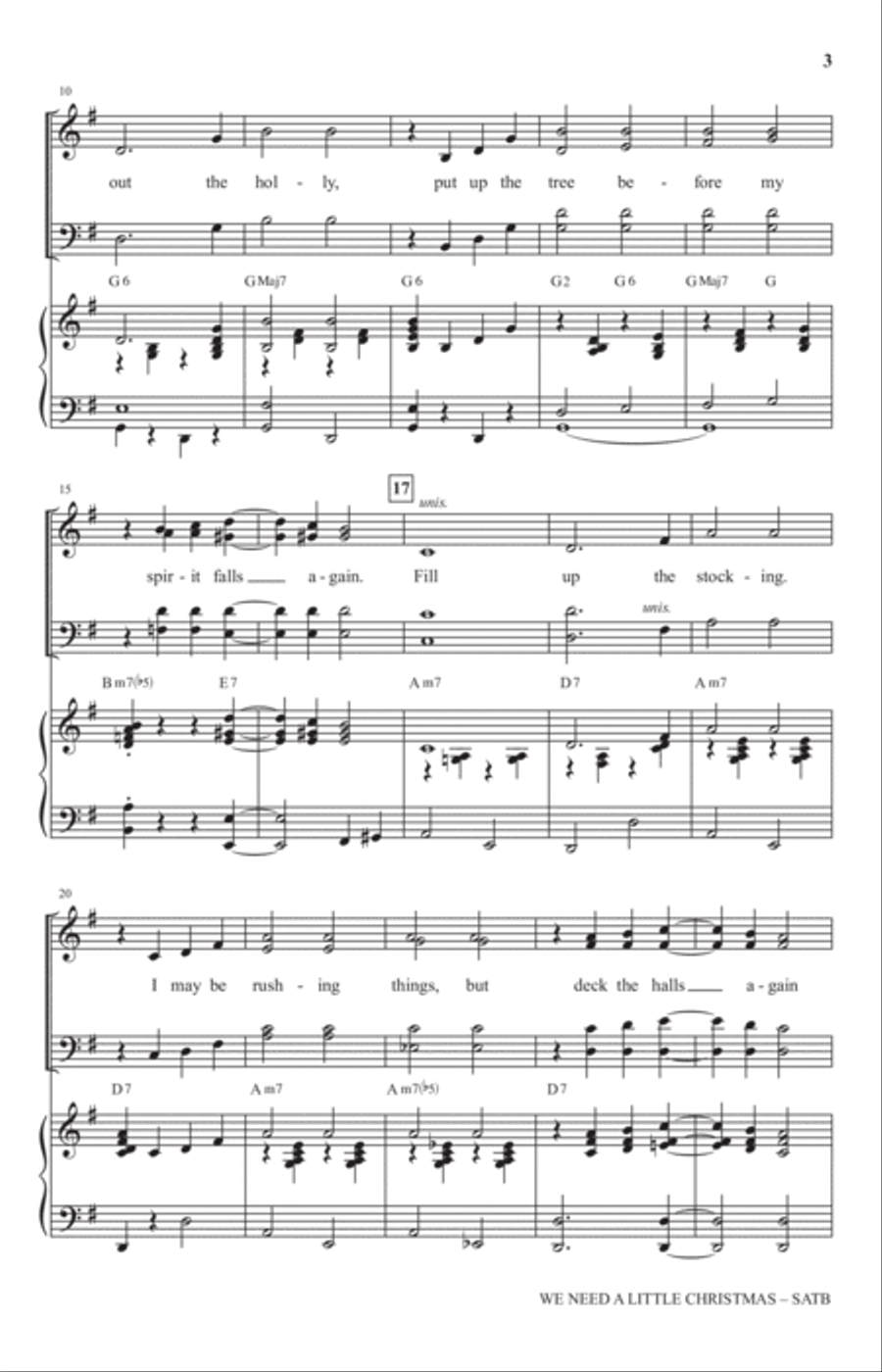 We Need A Little Christmas (from Mame) (arr. Mark Hayes) 4-Part scores gallery preview page 2