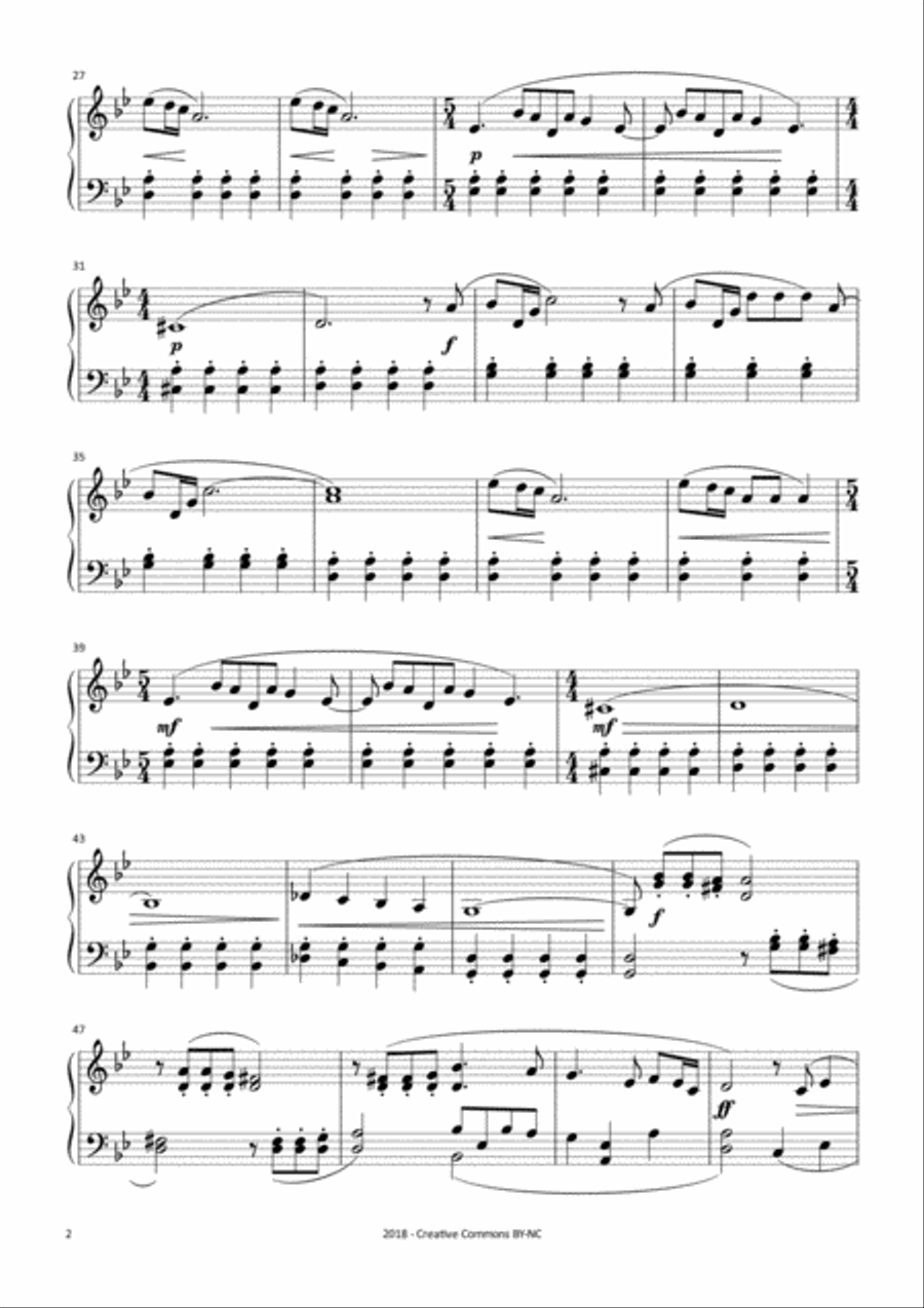 Aux puces No 5 Piano Solo scores gallery preview page 2