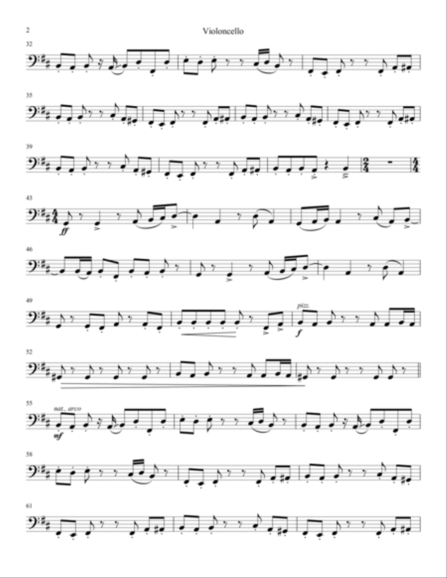 Bungle (arr. John O'Hara) - Cello String Quartet scores gallery preview page 2