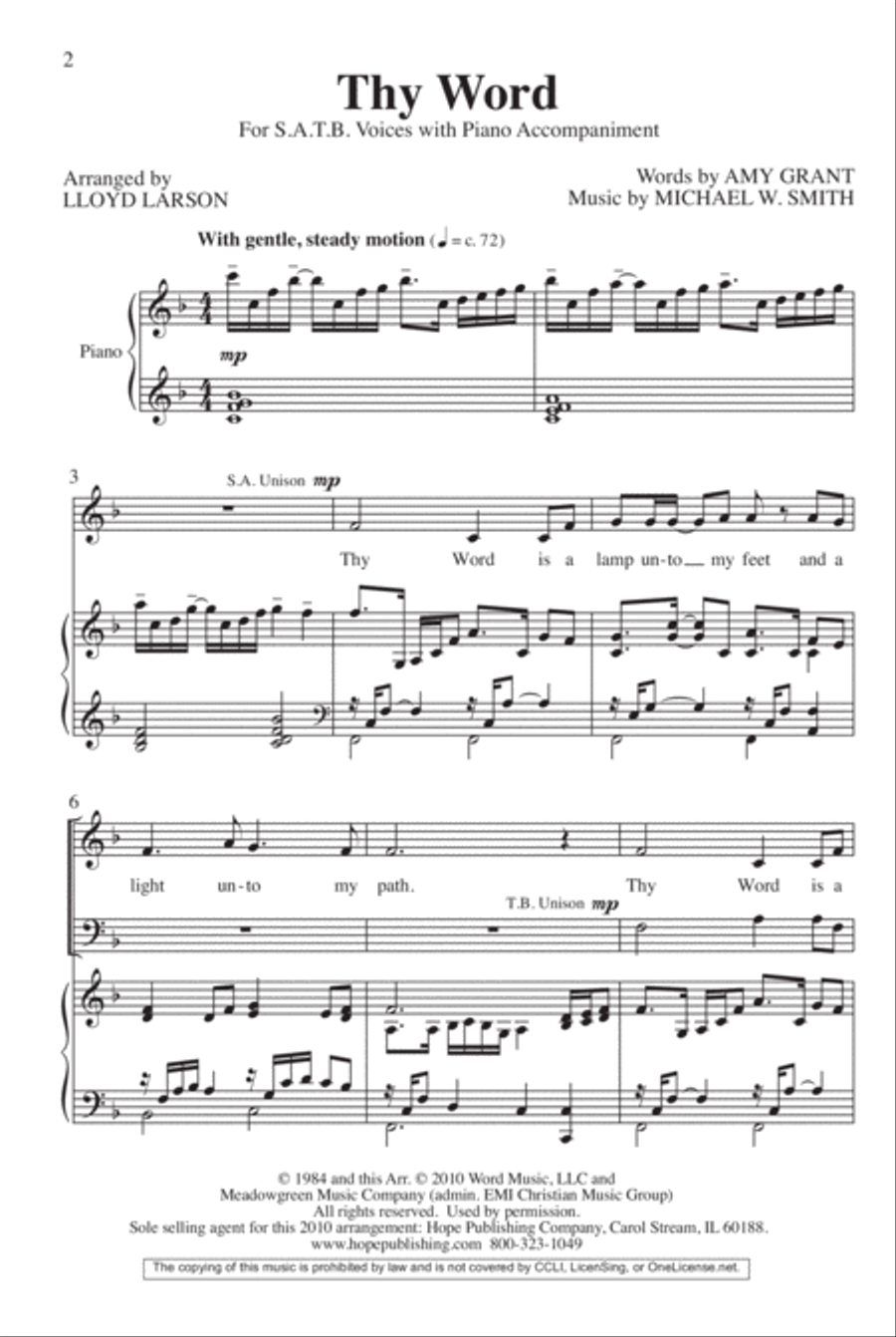 Thy Word Thy Word 4-Part scores gallery preview page 9
