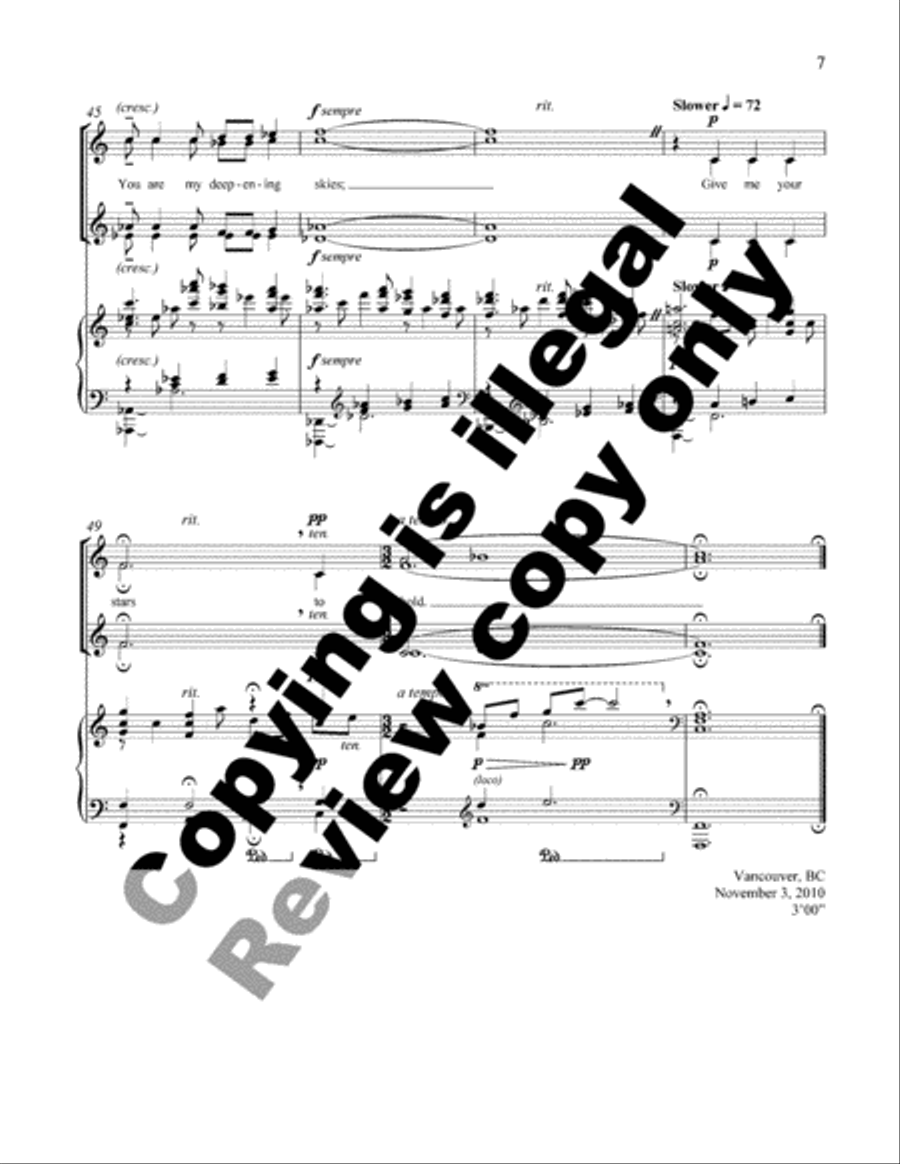 Peace Peace SSAA scores gallery preview page 6