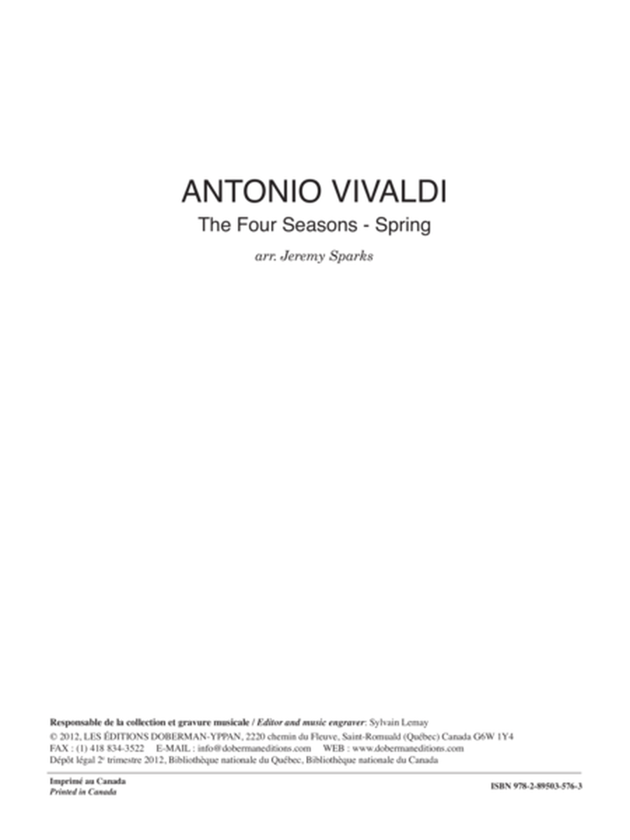 The Four Seasons - Spring