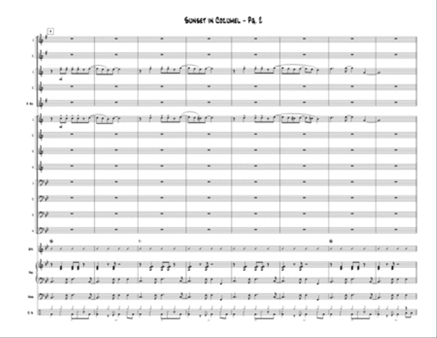 Sunset In Cozumel Jazz Ensemble scores gallery preview page 3