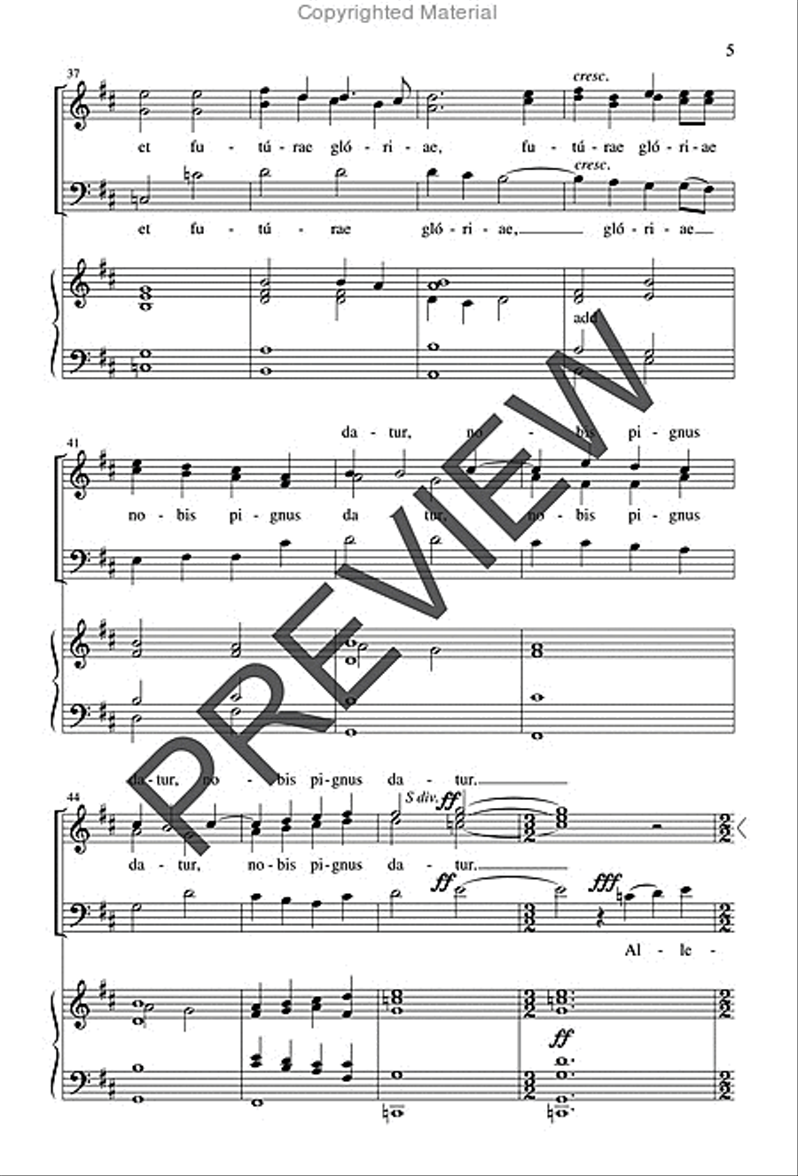 O Sacrum Convivium 3-Part scores gallery preview page 5