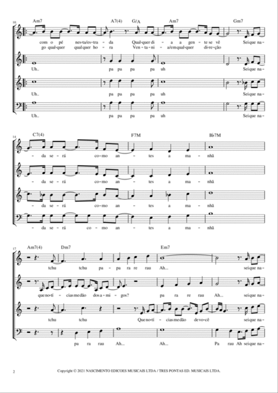 Nada Sera Como Antes (nada Sera Como Antes) 4-Part scores gallery preview page 2