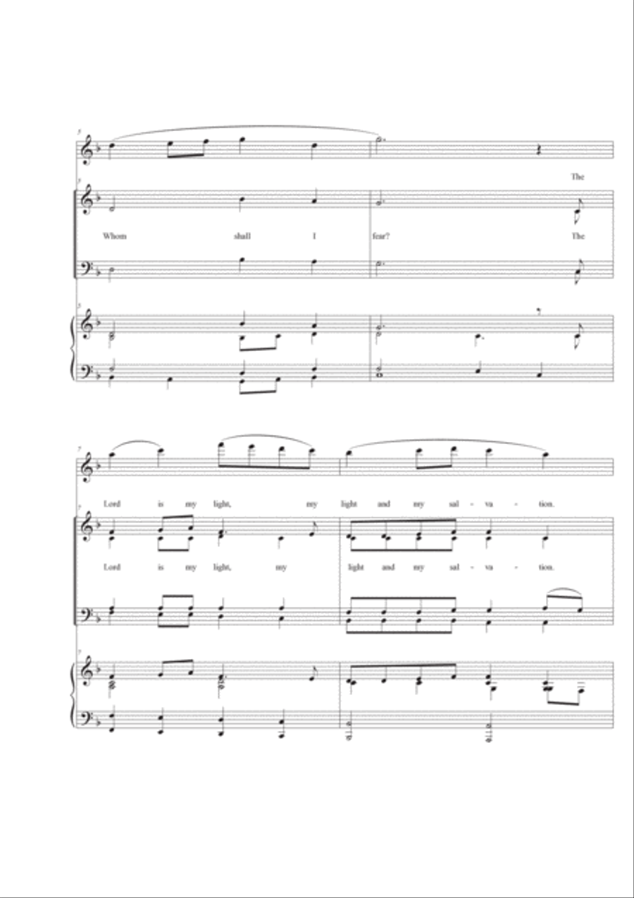 The Lord is My Light - Psalm 27 4-Part scores gallery preview page 3