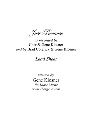 Book cover for Just Because [Lead Sheet]