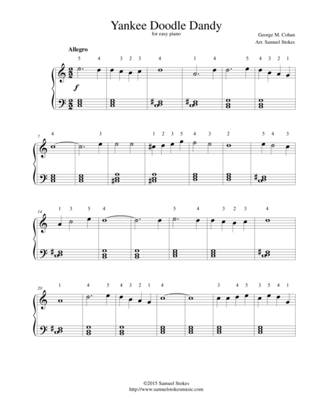 The Yankee Doodle Boy (Yankee Doodle Dandy) - for easy piano image number null