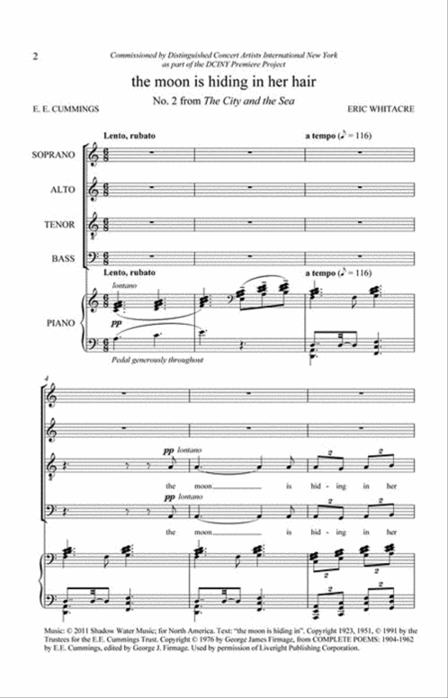 the moon is hiding in her hair 4-Part scores gallery preview page 2