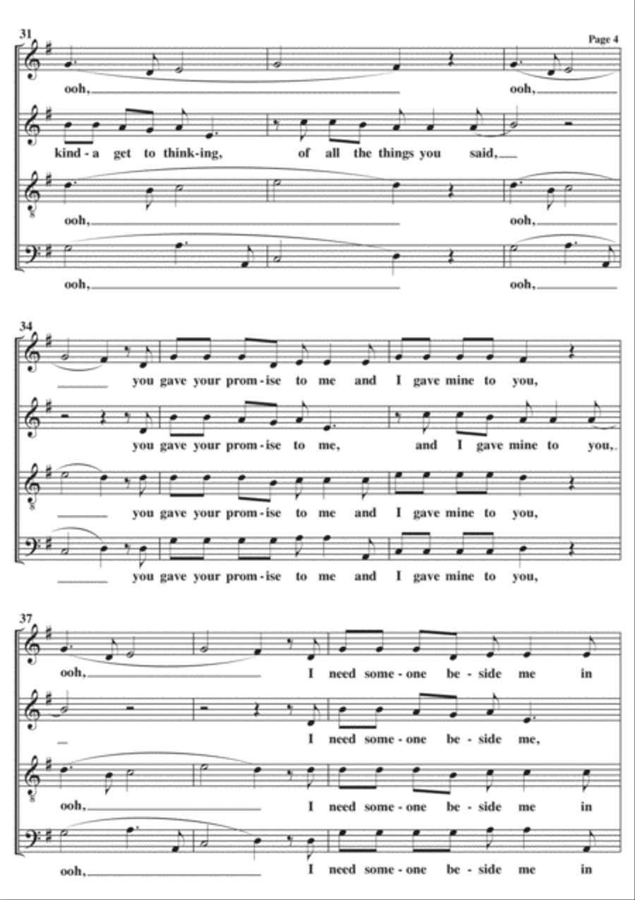 Love Is All Around Love Is All Around 4-Part scores gallery preview page 4