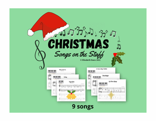 Book cover for Christmas: Songs on the Staff in Middle C Position