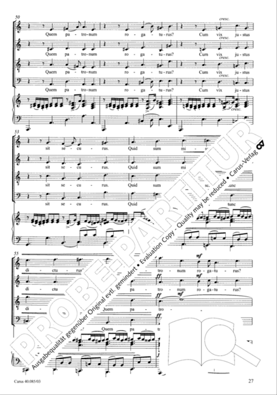 Missa pro defunctis Missa pro defunctis 4-Part scores gallery preview page 28
