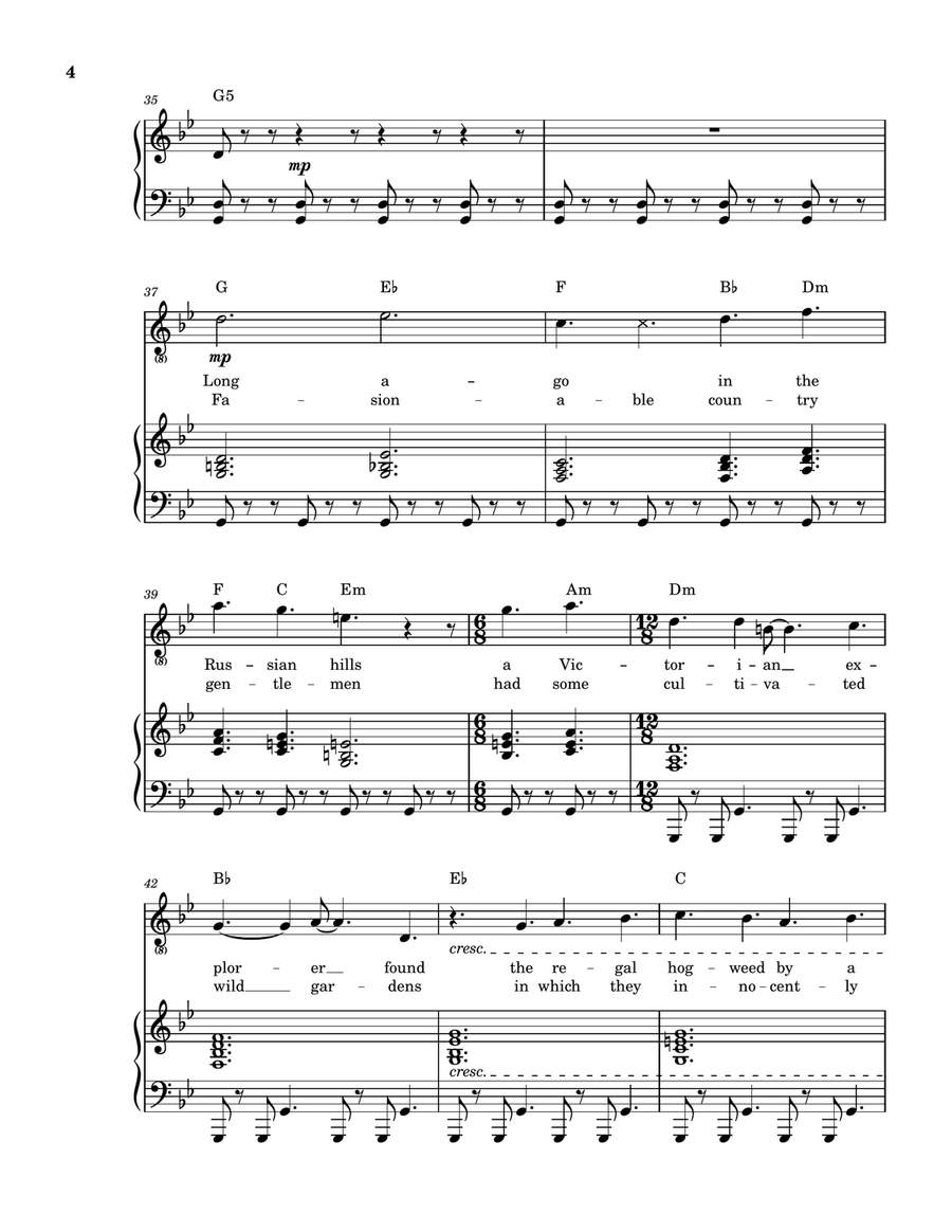 The Return Of The Giant Hogweed Piano, Vocal, Guitar scores gallery preview page 5