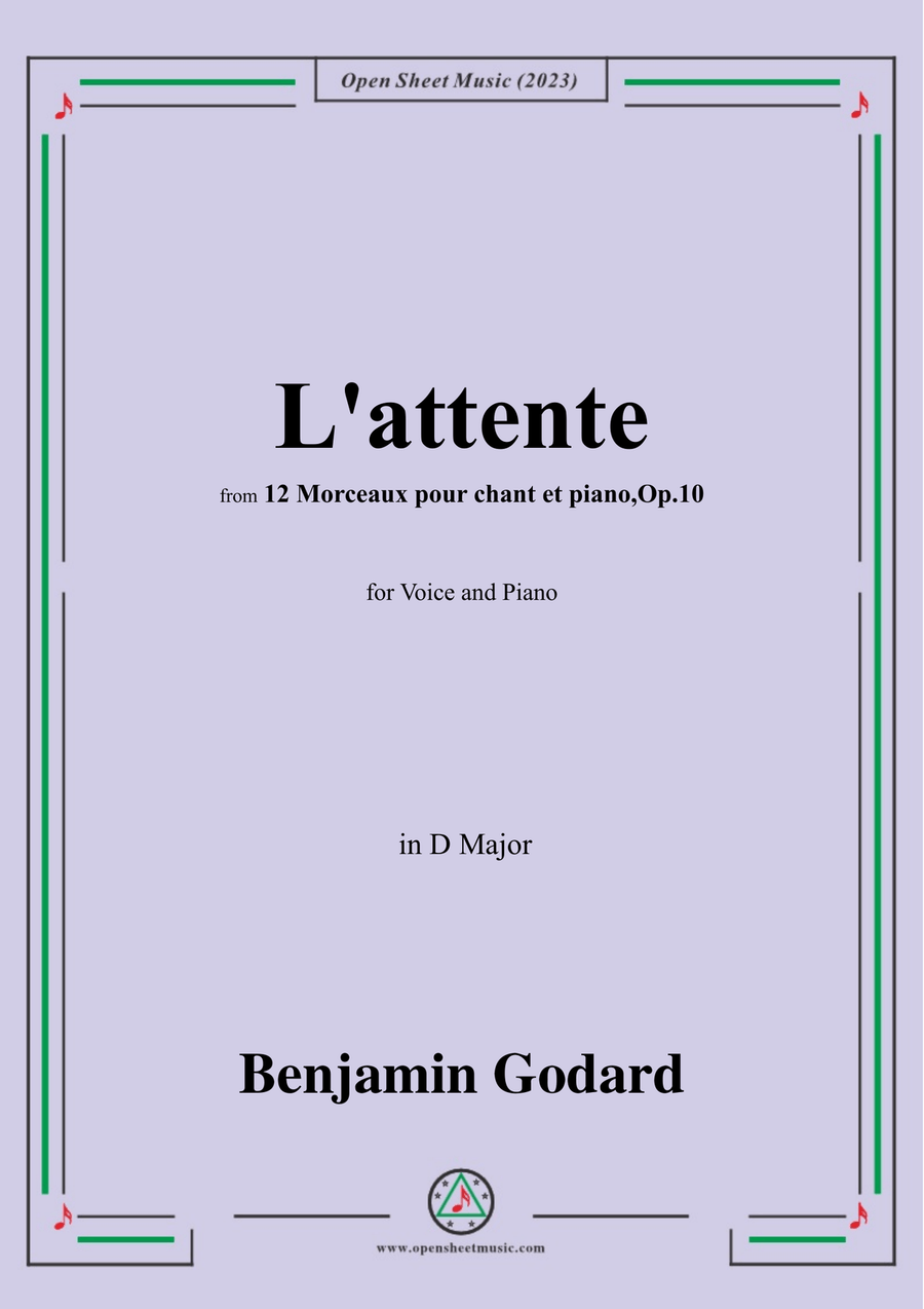 B. Godard-L'attente,in D Major,Op.10 No.4