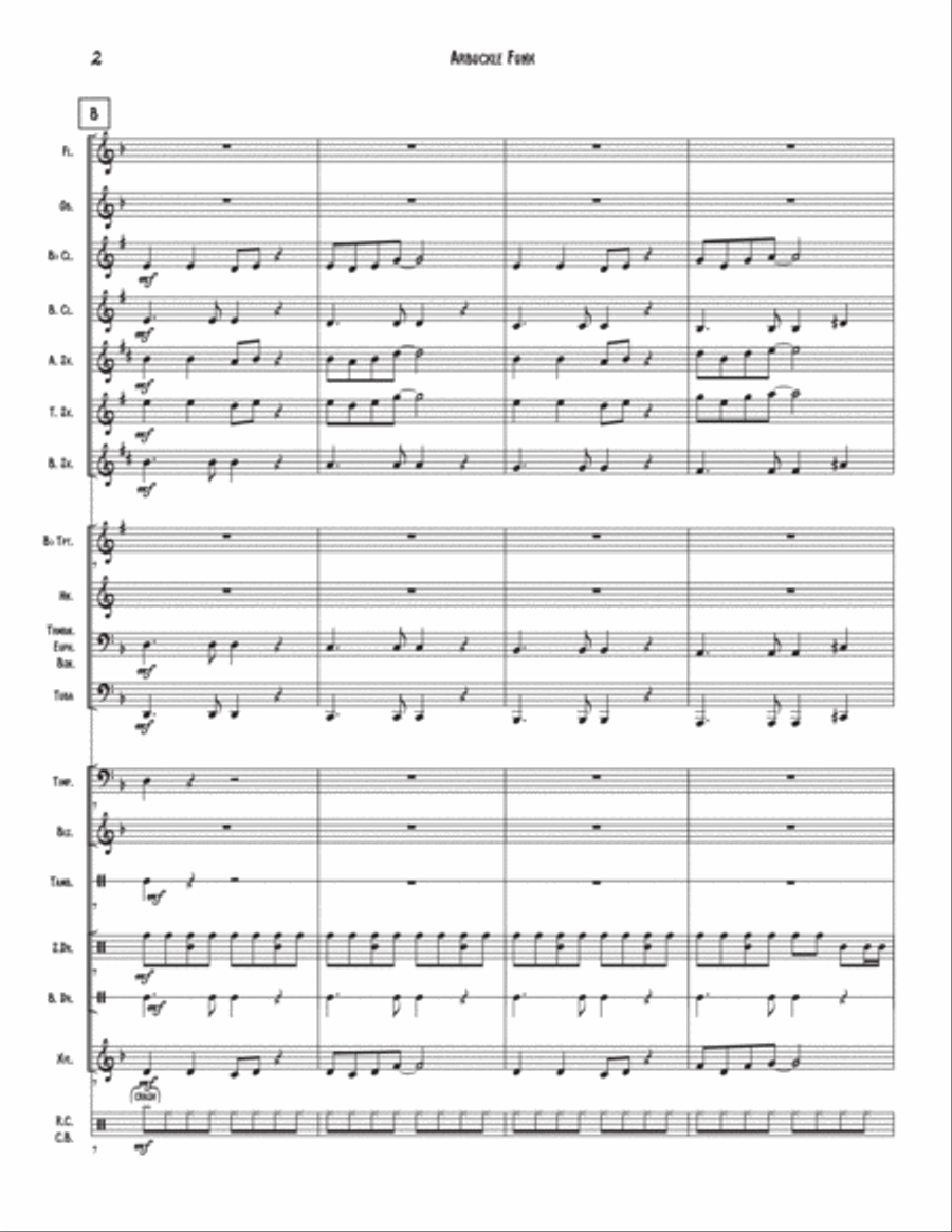 Arbuckle Funk - Additional Score Concert Band scores gallery preview page 2