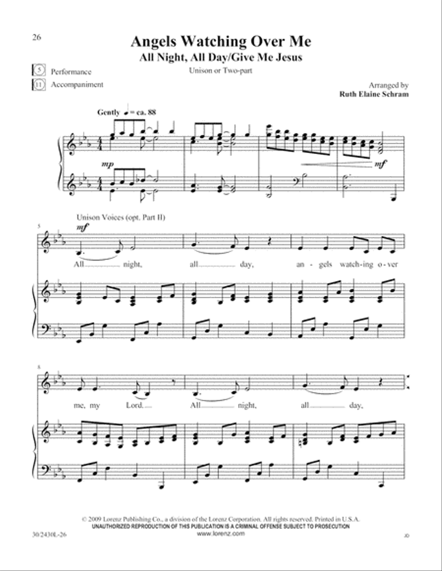 Simply Spirituals Unison Choir scores gallery preview page 27