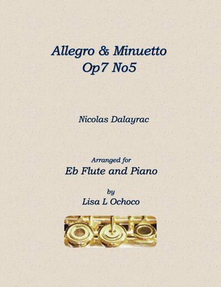 Allegro & Minuetto Op7 No5 for Eb Flute and Piano
